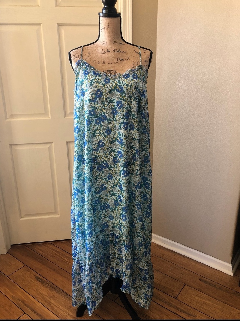 City Chic Light Blue Floral Halter Maxi Dress